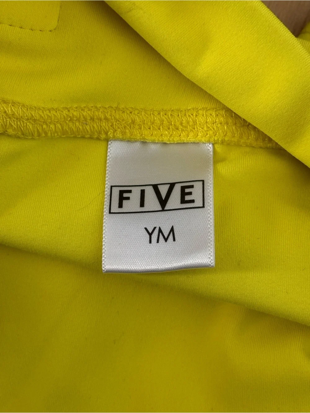 FIVE High-Waist Yellow Shorts